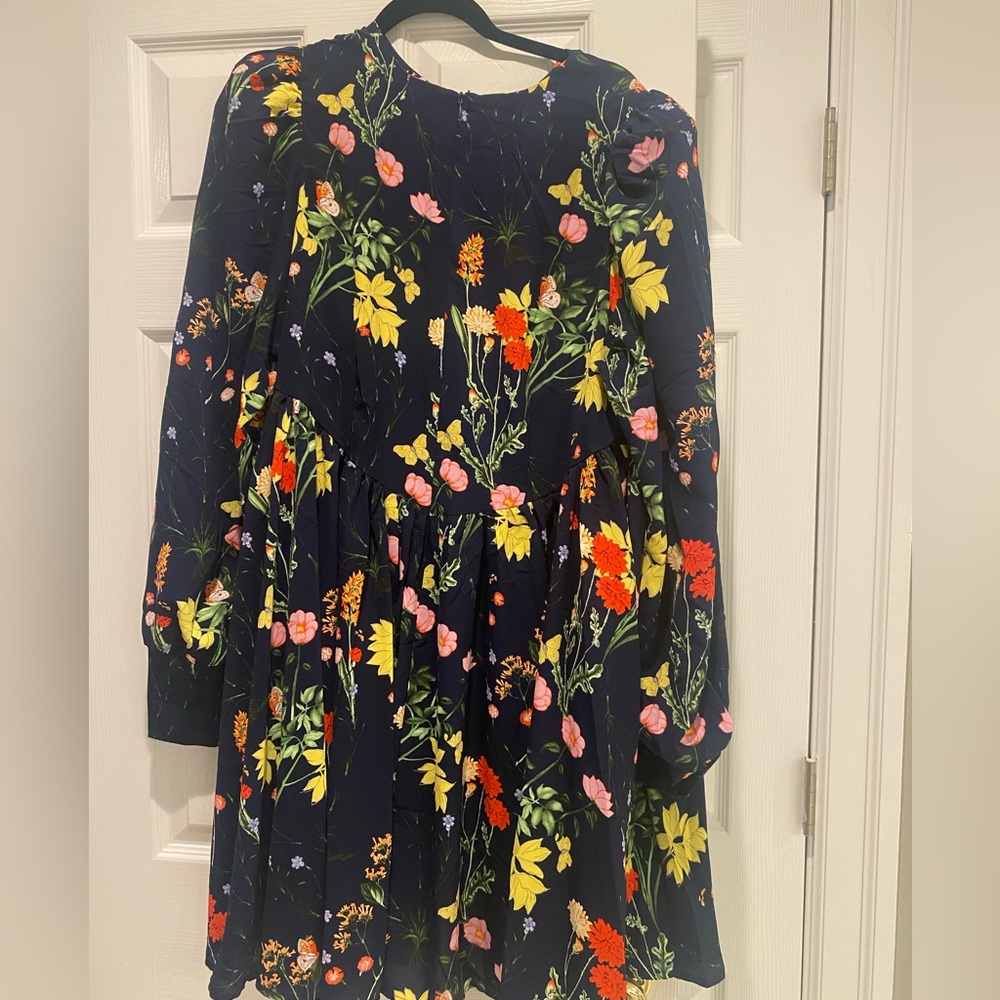 Tuckernuck Navy Floral Puff-Sleeve Mini Dress - Picture 3 of 5